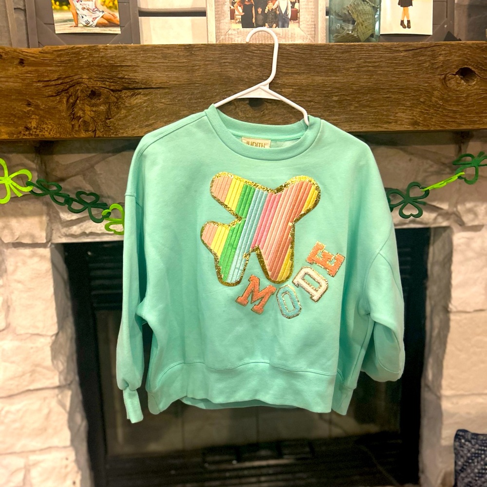 Judith March Airplane mode S/M sweatshirt. Will throw in crochet lined shorts.